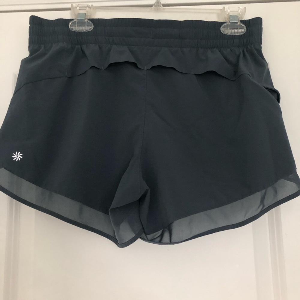 Athleta Mesh Racer Run Mid Rise Shorts - Picture 3 of 5